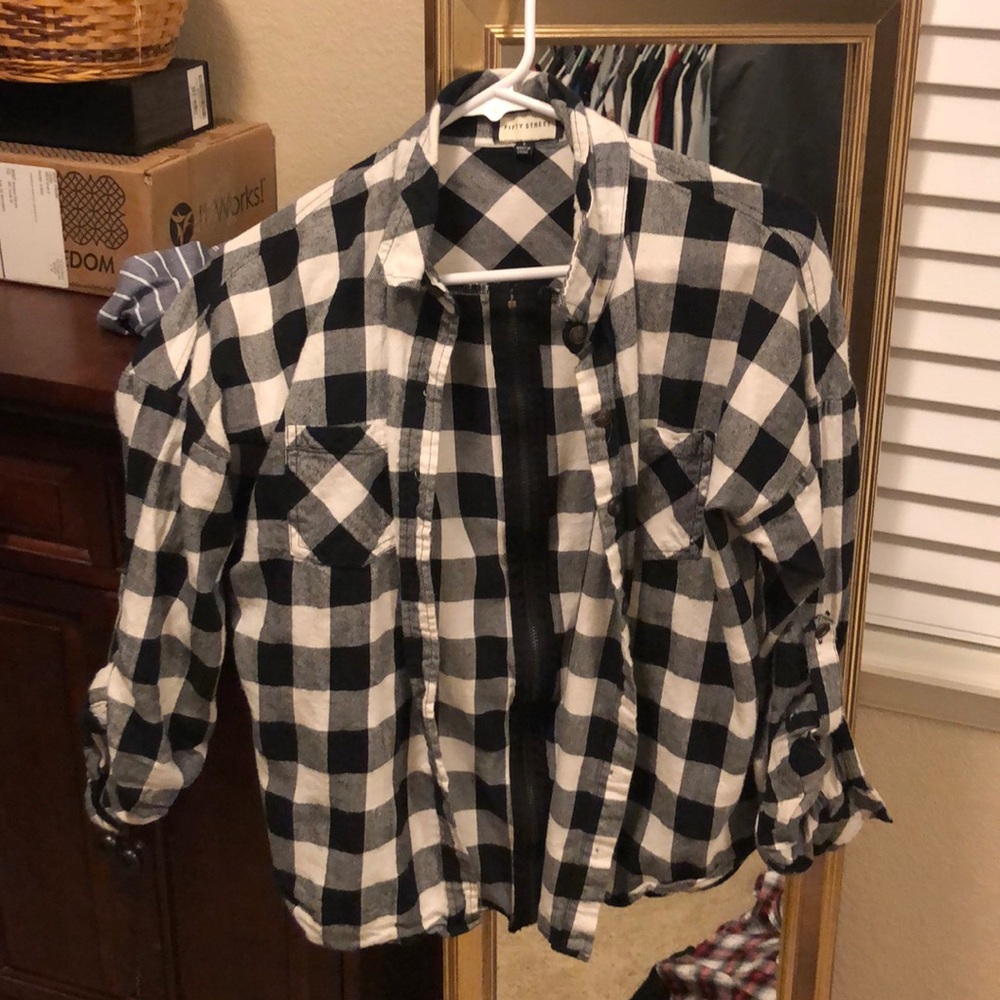 Woman’s plaid shirt